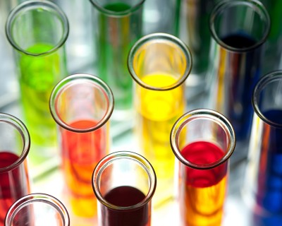 Website event colourful test tubes