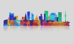 Munich skyline silhouette in colorful geometric style symbol for your vector id1126659891 2